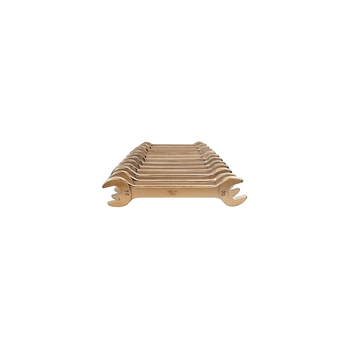 Endres tools Doppelmaulschlüsselset, 12-teilig, SW 6-32 mm, Aluminium-Mehrstoff-Bronze, funkenfrei, Sechskant