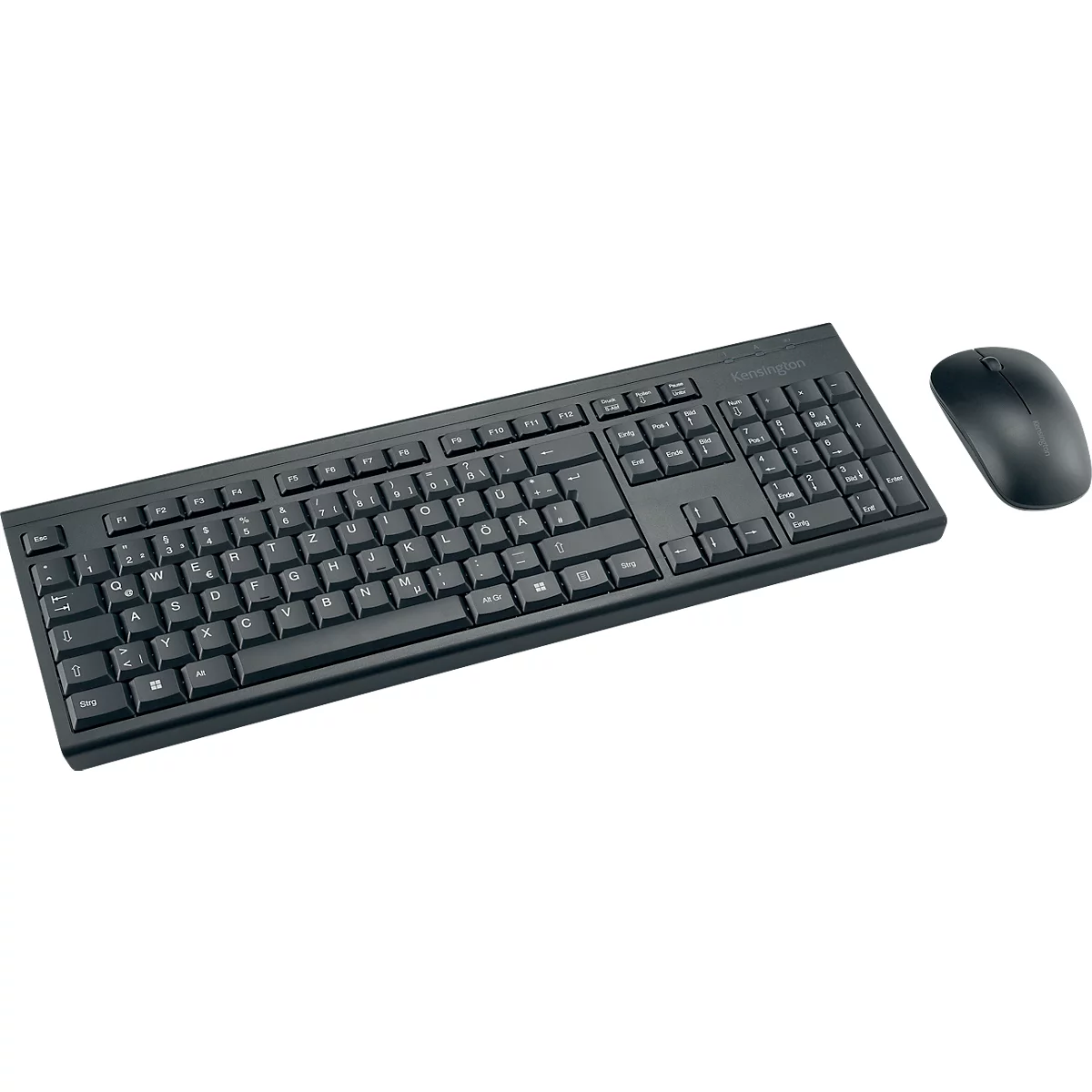 Ensemble clavier et souris Kensington KM150 EQ, sans fil, QWERTY, membrane scellée, souris 1200 dpi, PCR, noir