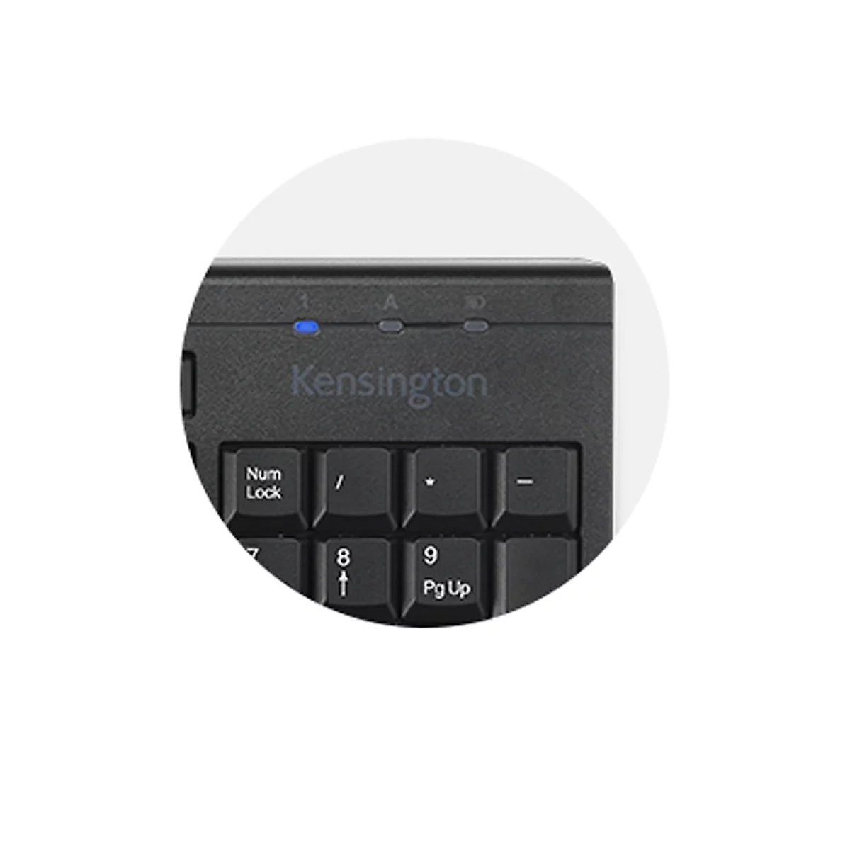 Ensemble clavier et souris Kensington KM150 EQ, sans fil, QWERTY, membrane scellée, souris 1200 dpi, PCR, noir