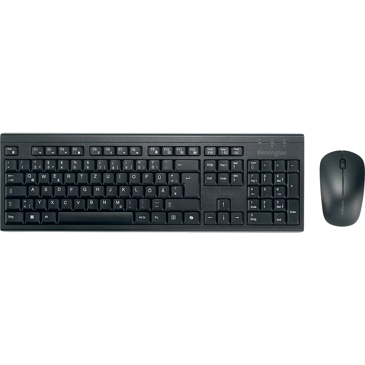 Ensemble clavier et souris Kensington KM270 EQ, sans fil, rechargeable, QWERTY, membrane scellée, souris pour gaucher/droitier, PCR, noir