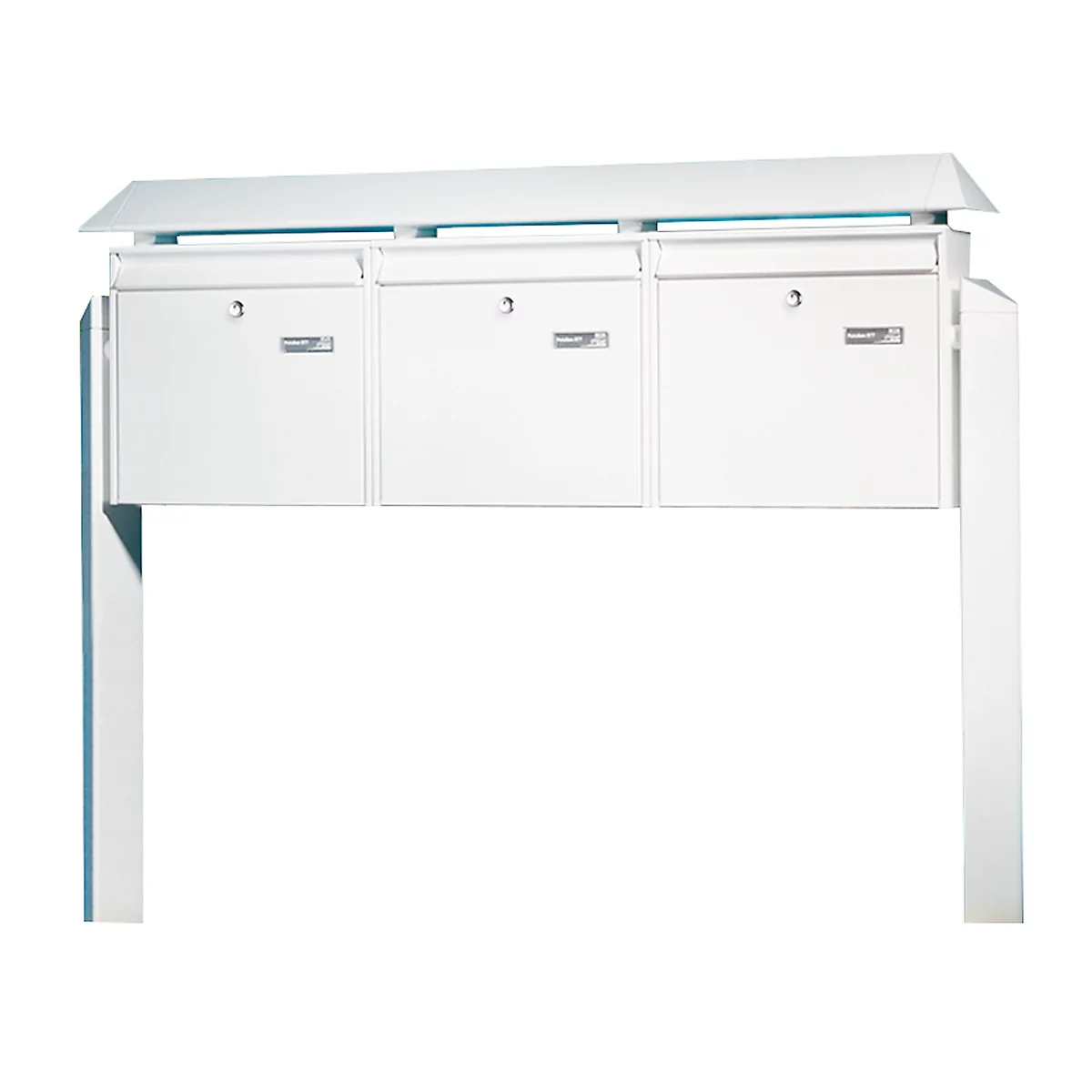 Ensemble de boîtes aux lettres Terzo, lot de 3, blanc