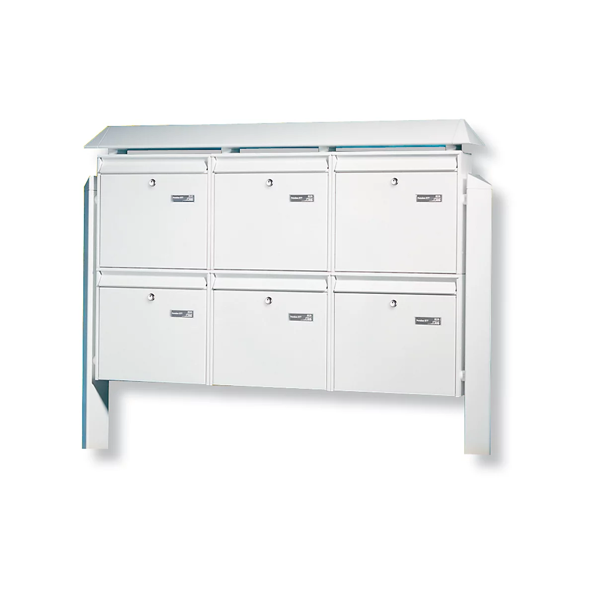 Ensemble de boîtes aux lettres Terzo, lot de 6, blanc