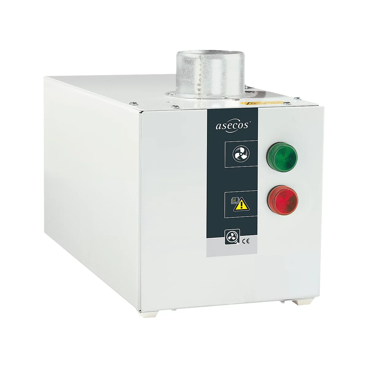Entlüftungsaufsatz f. Hochschränke asecos, m. Abluftüberwachung, m. Alarm, B 200 x T 400 x H 200 mm
