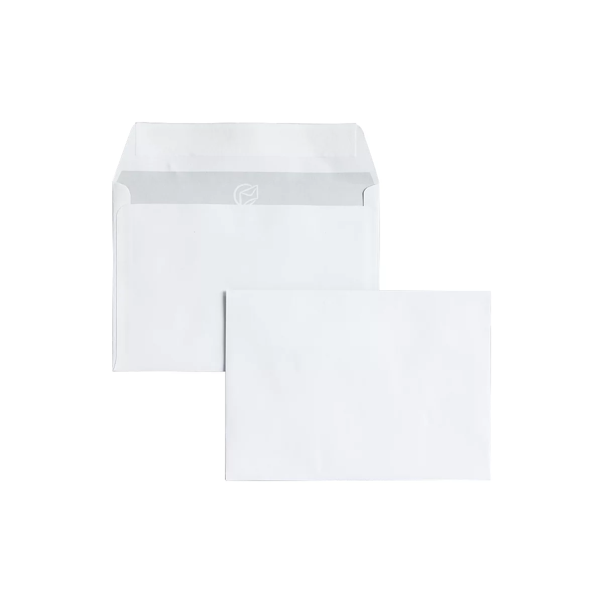Two white envelopes. One is open, the other closed.