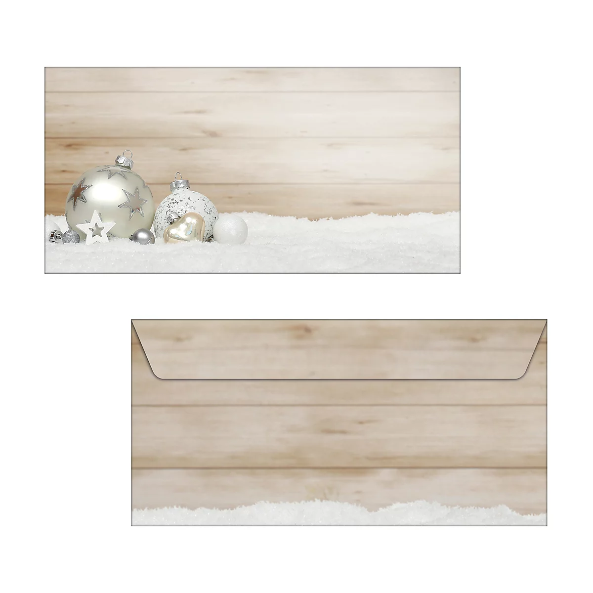 Enveloppe de Noël 'Cozy Christmas', 90 g papier spécial, DIN long (110x220 mm), gommée, impression jet d'encre &amp; laser, 50 pièces
