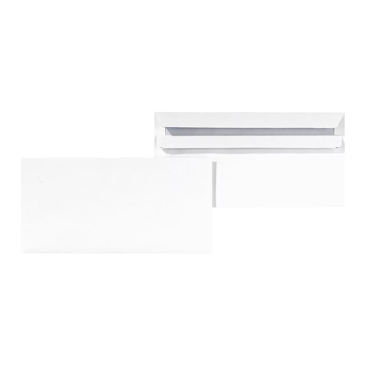 Enveloppen, 110 x 220 mm (DL), zonder venster, sluiting recht, zelfklevend, 1000 stuks