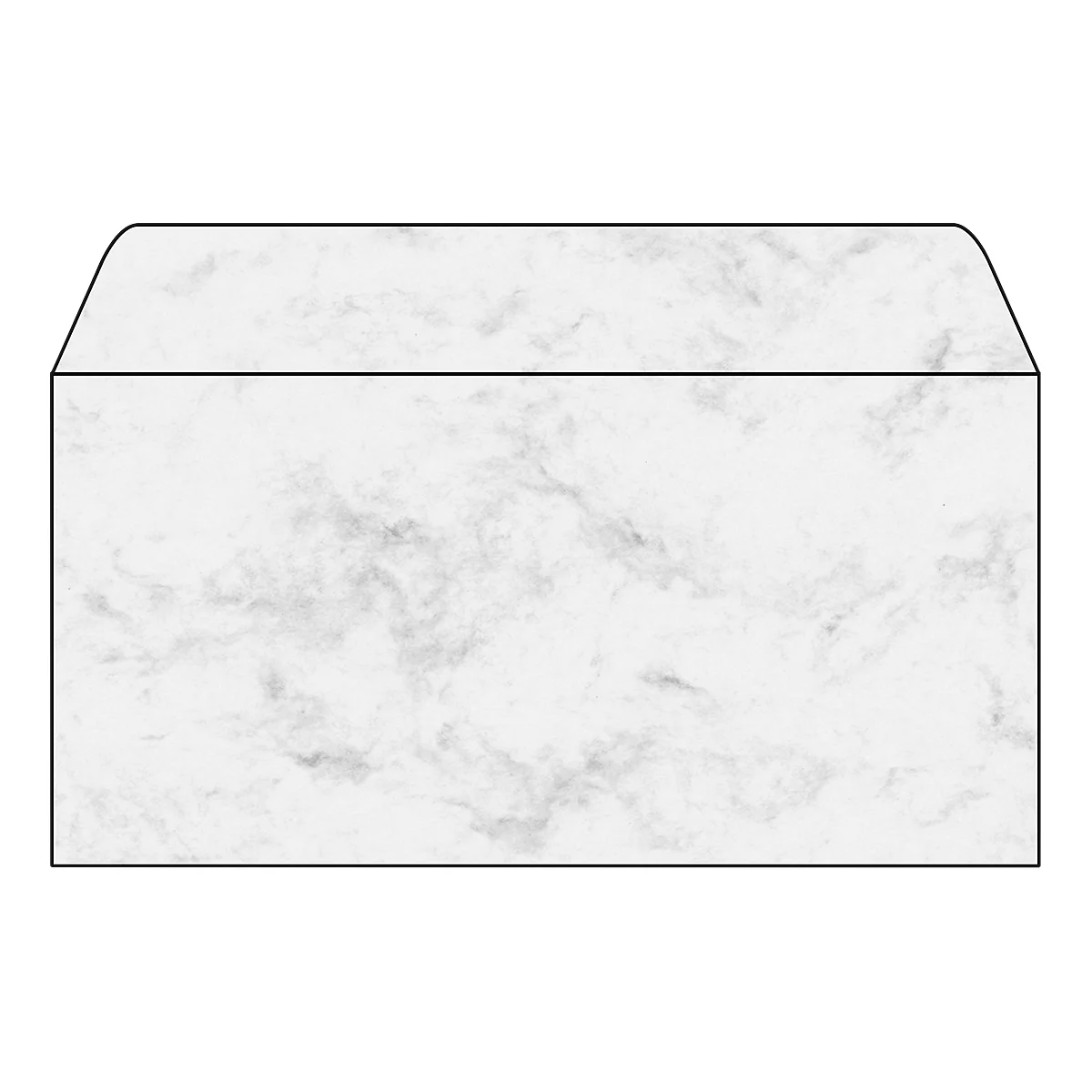 Enveloppen Marmor, grijs, 50 stuks