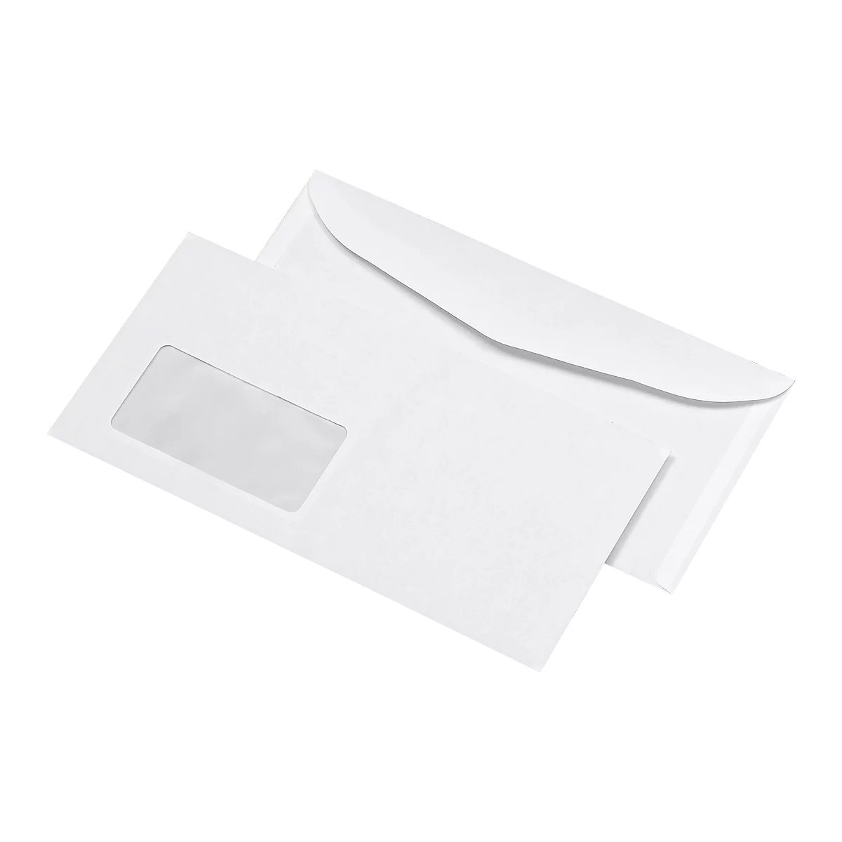 Enveloppes 114 x 229 mm (format C5/6) blanc Offset, 1000 p., avec fenêtre