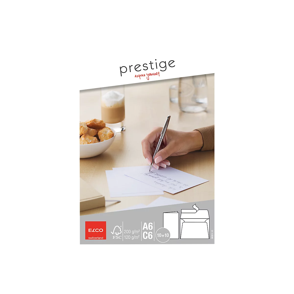 Enveloppes avec carte double-volet format A6/C6 Prestige Elco