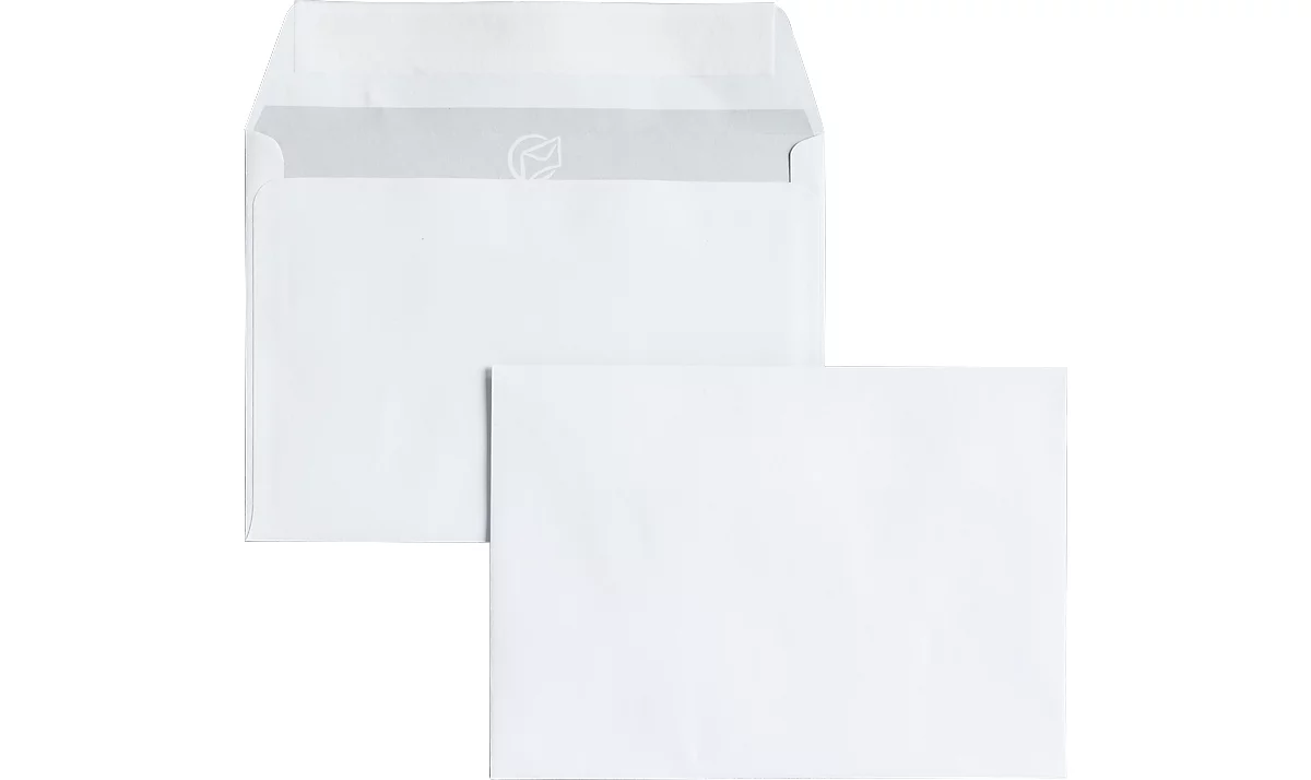 Enveloppes A5 blanches - 162 x 229 mm - autocollantes - C5 - 25