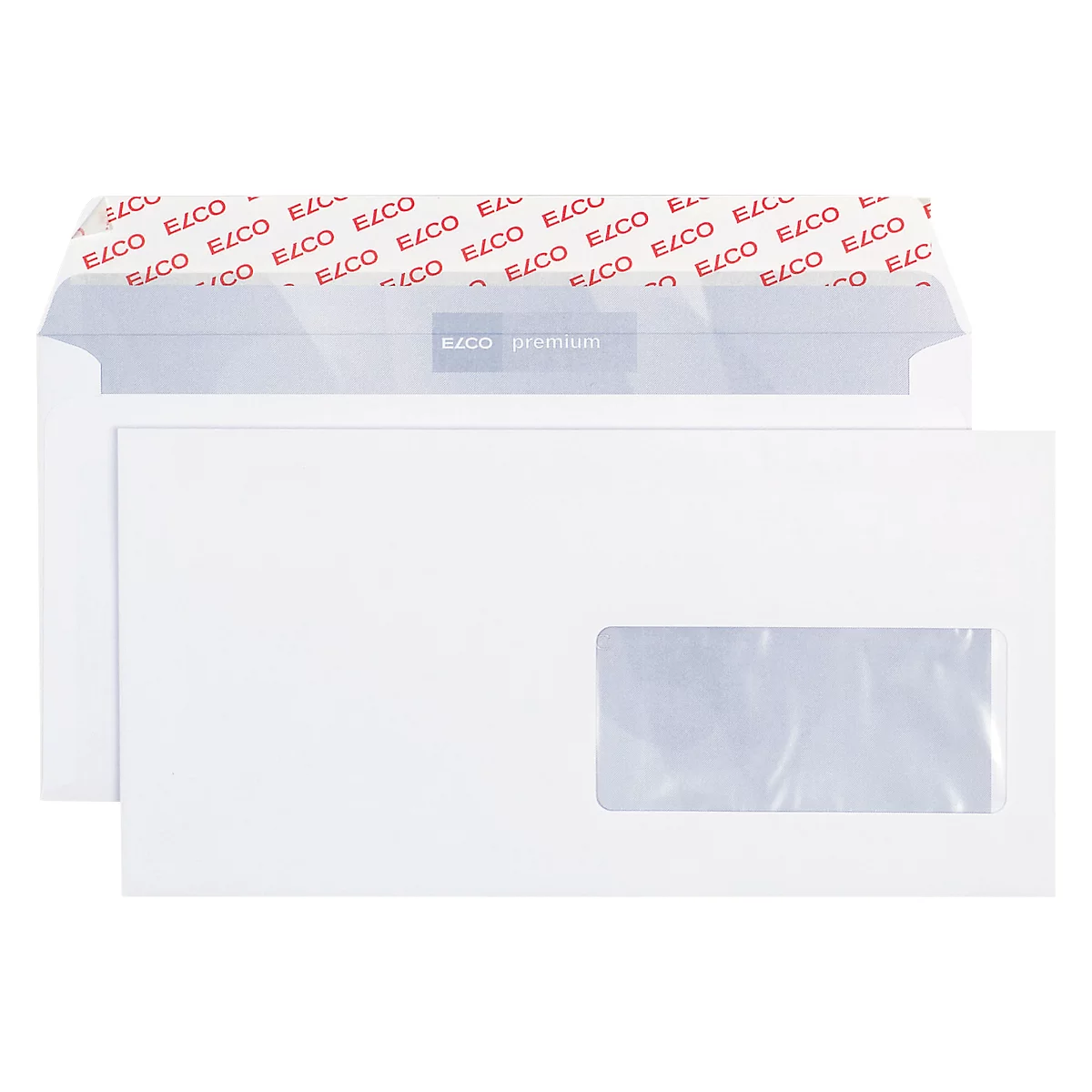 Enveloppes ELCO, DIN long plus, blanc, avec fenêtre à droite, 500 pcs.