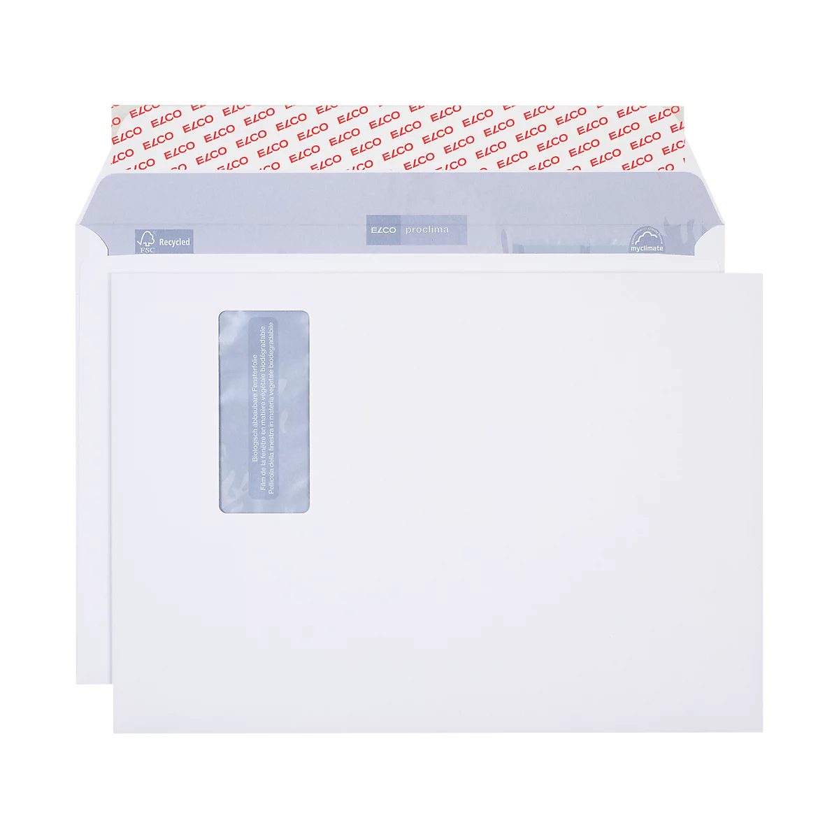 Enveloppes ELCO proclima, DIN C4, Fe droite., 250 pcs.