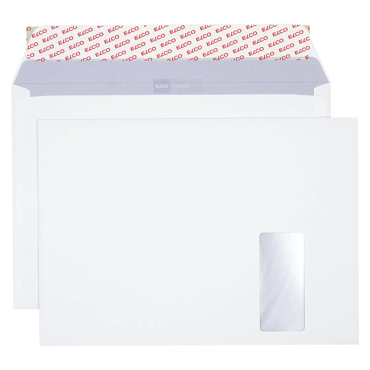 Enveloppes, enveloppes à soufflet et enveloppes expansibles classic ELCO, C4, 120 g, 250 p. fenêtre dans le coin supérieur droit