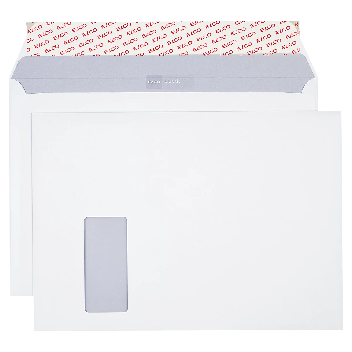 Enveloppes, enveloppes à soufflet et enveloppes expansibles classic ELCO, C4, 120 g, 250 p., fenêtre dans le coin supérieur gauche