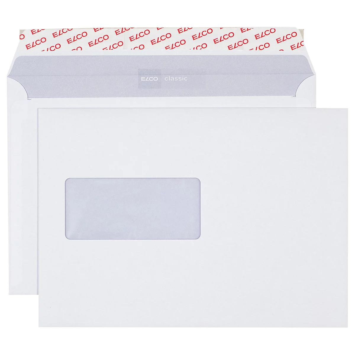 Enveloppes, enveloppes à soufflet et enveloppes expansibles classic ELCO, C5, 100 g, 500 p. fenêtre à gauche