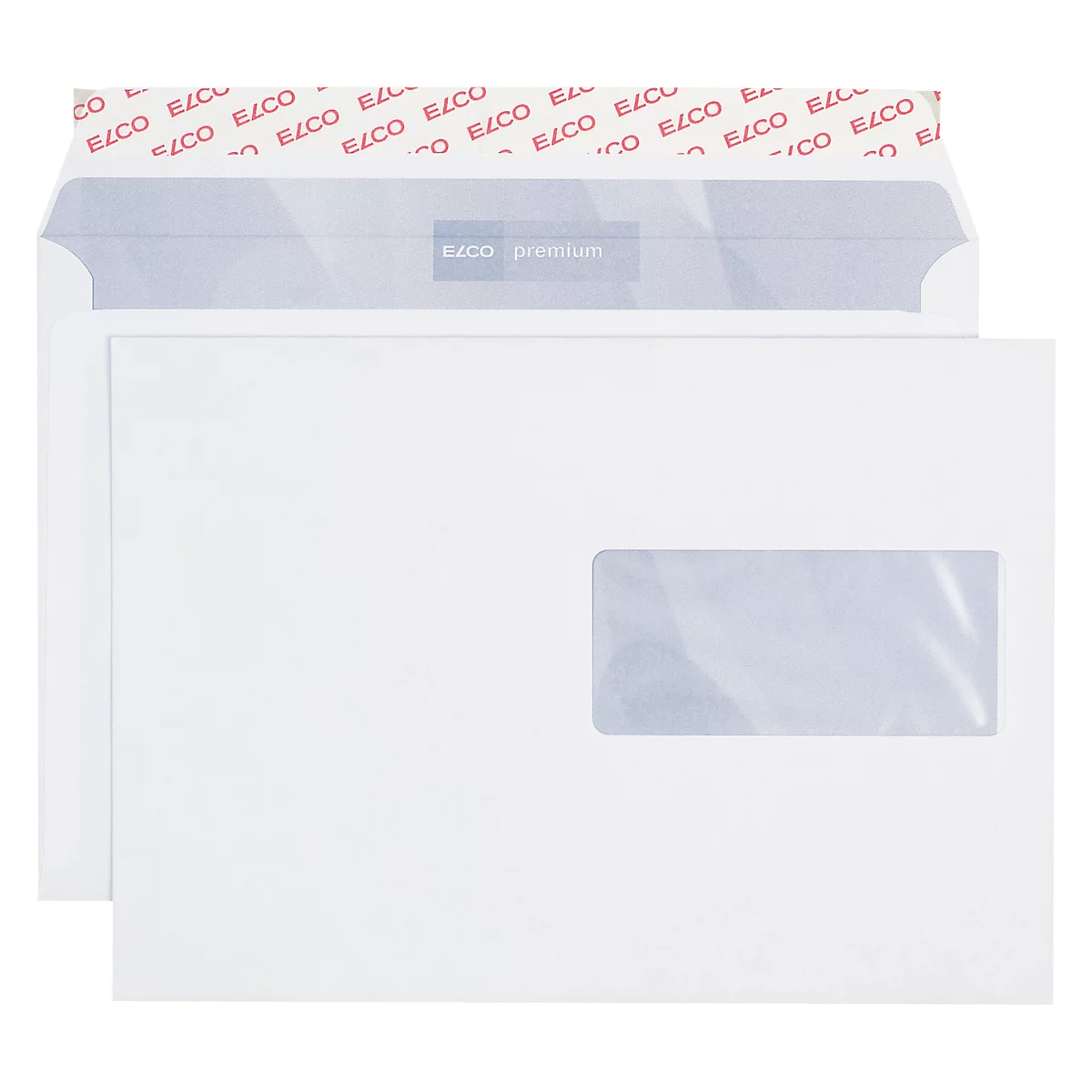 Enveloppes, enveloppes à soufflet et enveloppes expansibles ELCO, C5, avec fenêtre à droite, 100 g/m², 500 p.