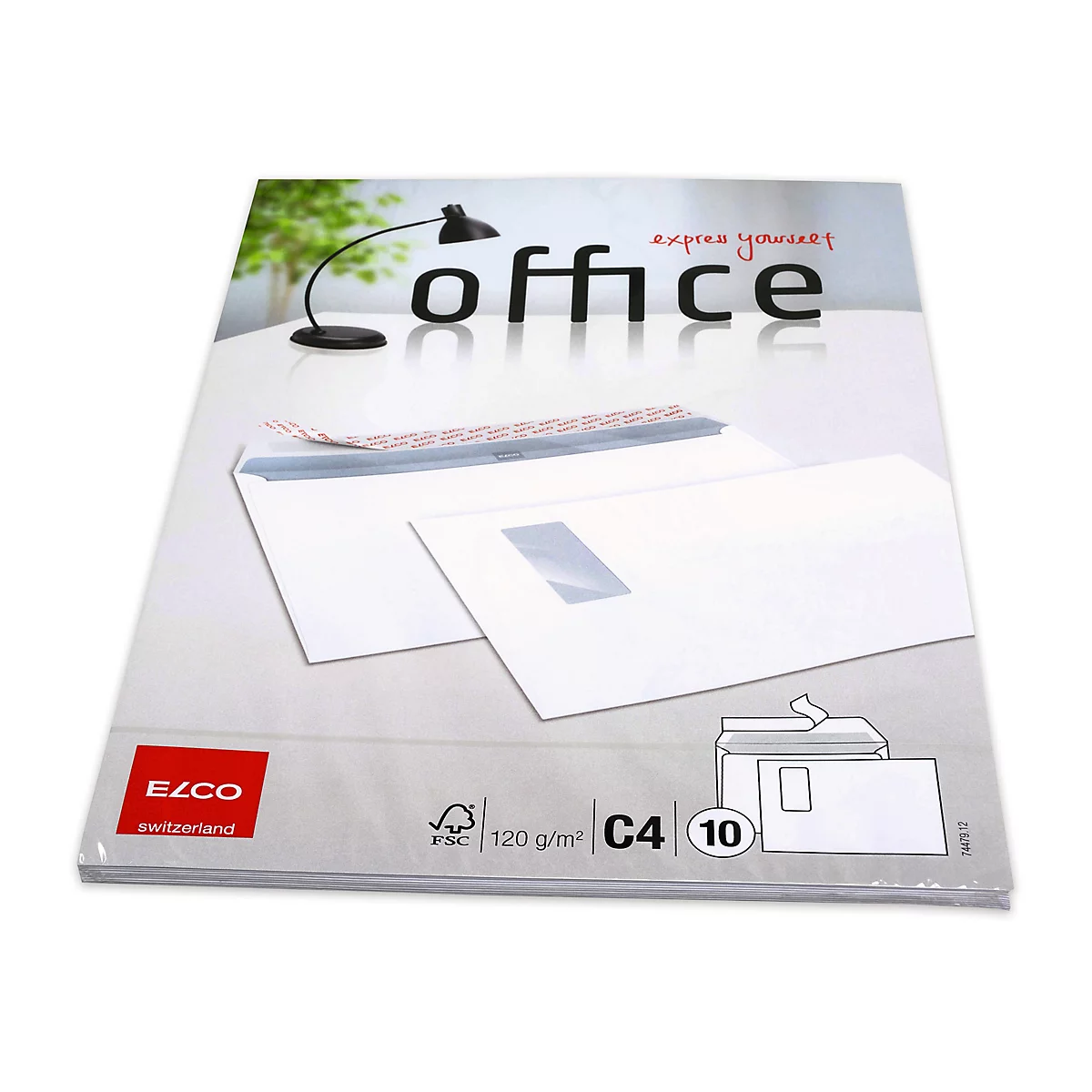 Enveloppes, enveloppes à soufflet et enveloppes expansibles Office ELCO, C4, avec fenêtre à droite, 120 g/m², 10 p.