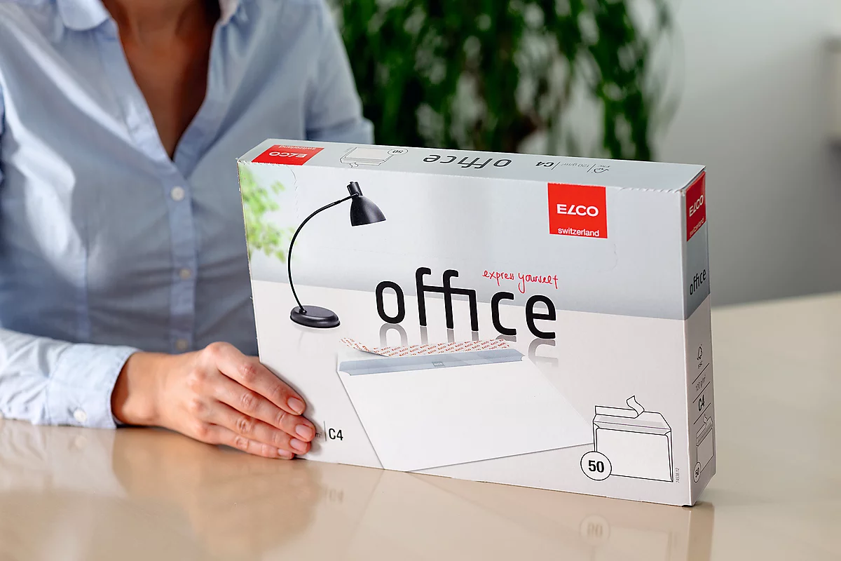 Enveloppes, enveloppes à soufflet et enveloppes expansibles Office ELCO, C4, sans fenêtre, 120 g/m², 50 p.