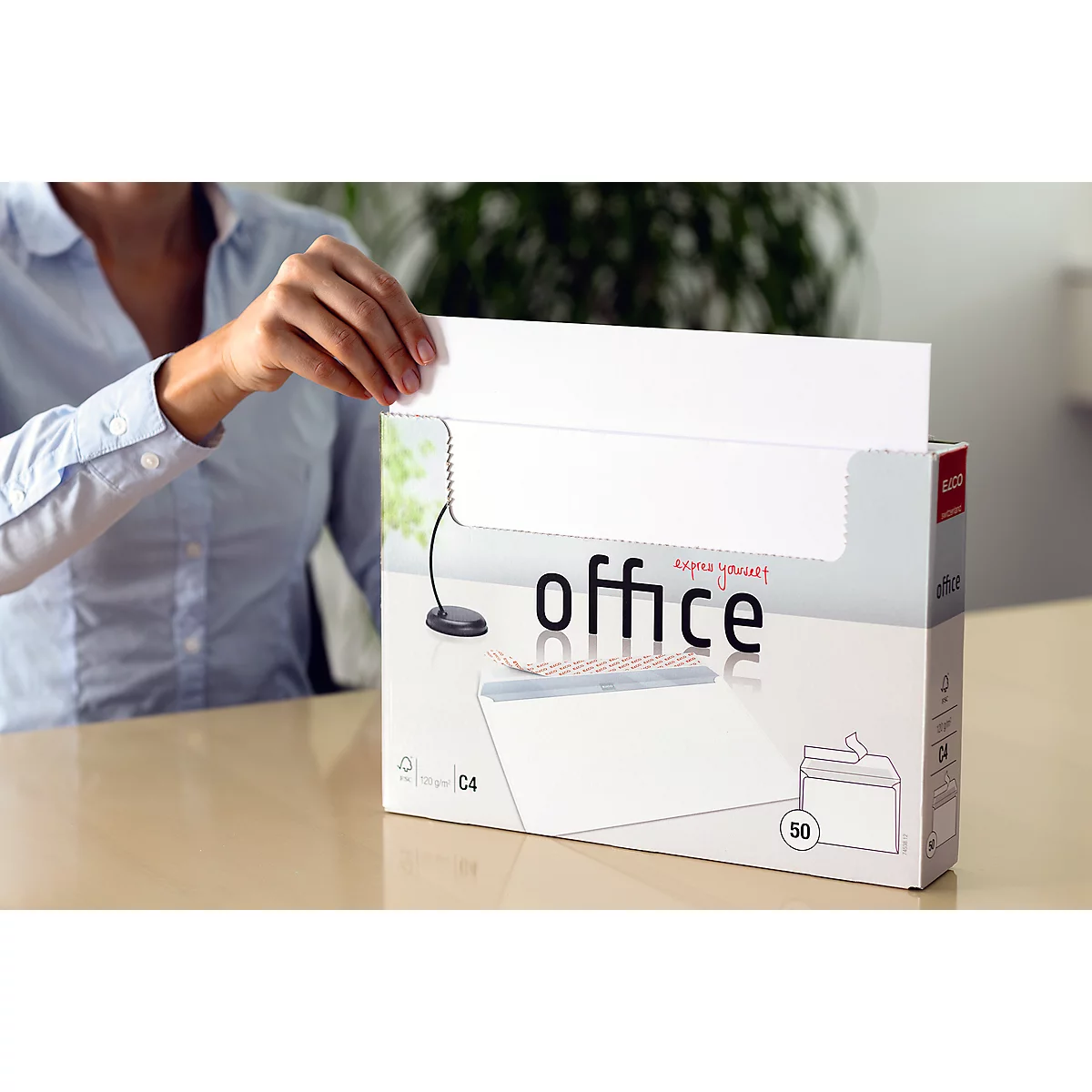 Enveloppes, enveloppes à soufflet et enveloppes expansibles Office ELCO, C4, sans fenêtre, 120 g/m², 50 p.
