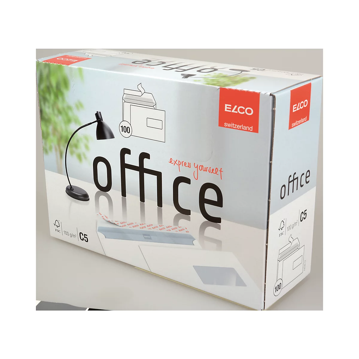 Enveloppes, enveloppes à soufflet et enveloppes expansibles Office ELCO, C5, avec fenêtre à droite, 100 g/m², 100 p.