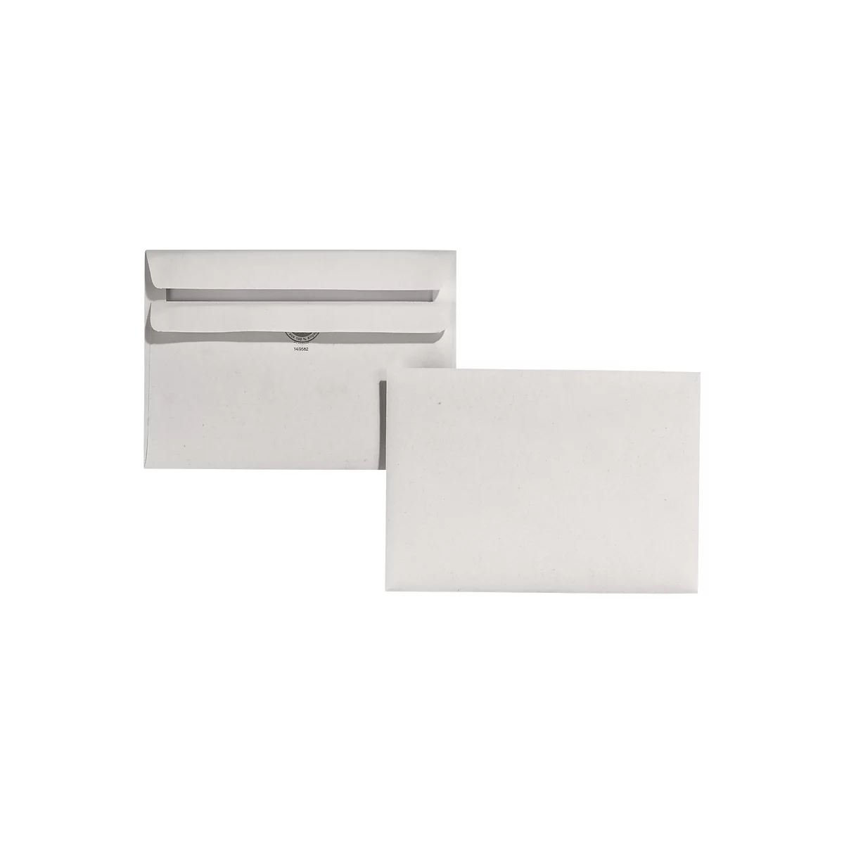 Enveloppes recyclées, 114 x 162 mm (C6), sans fenêtre, autocollantes, paquet de 1000 pièces