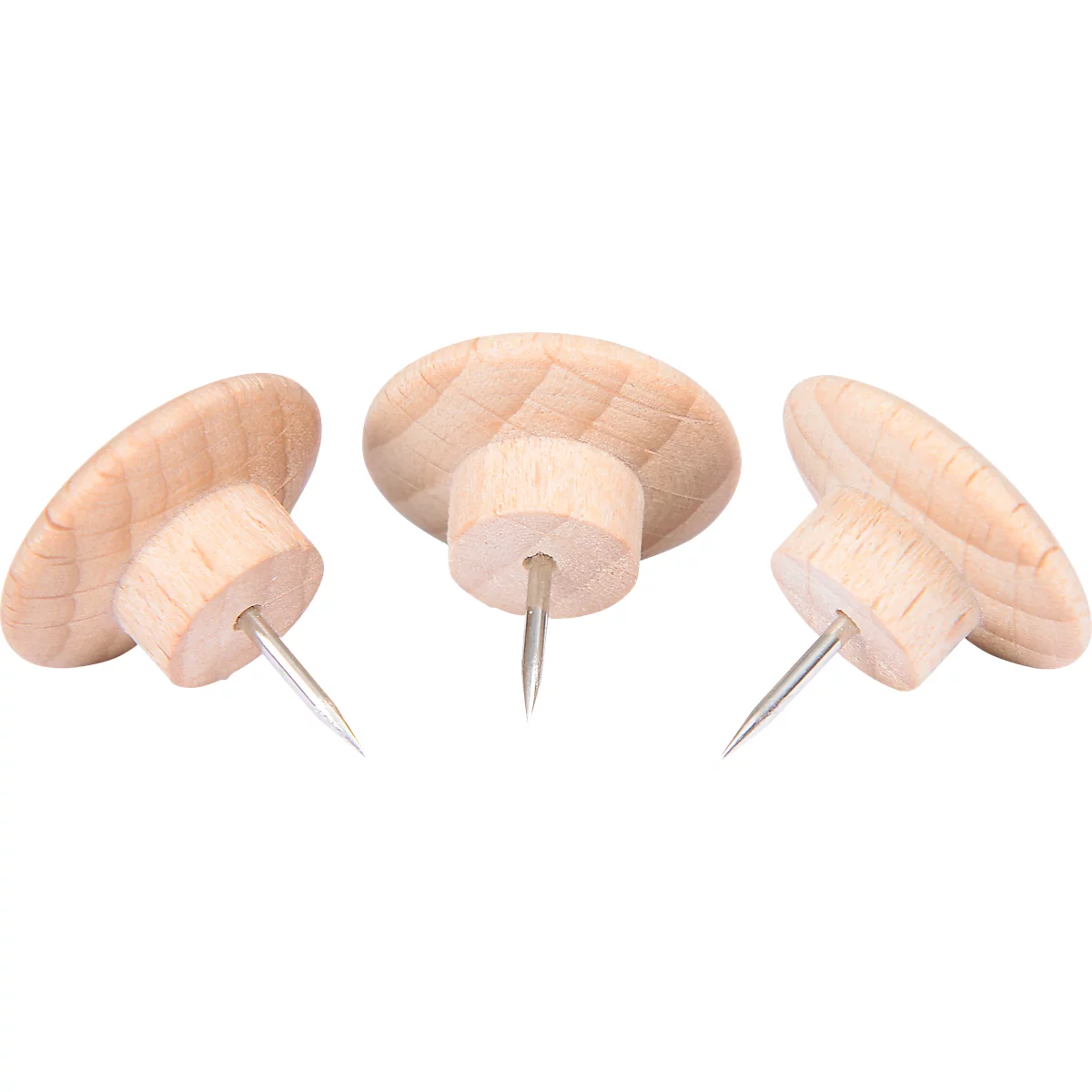 Épingle Legamaster WOODEN, 25 pièces, convient aux tableaux d'affichage Legamaster, ⌀ 20 x H 27 mm, bois de hêtre, peint
