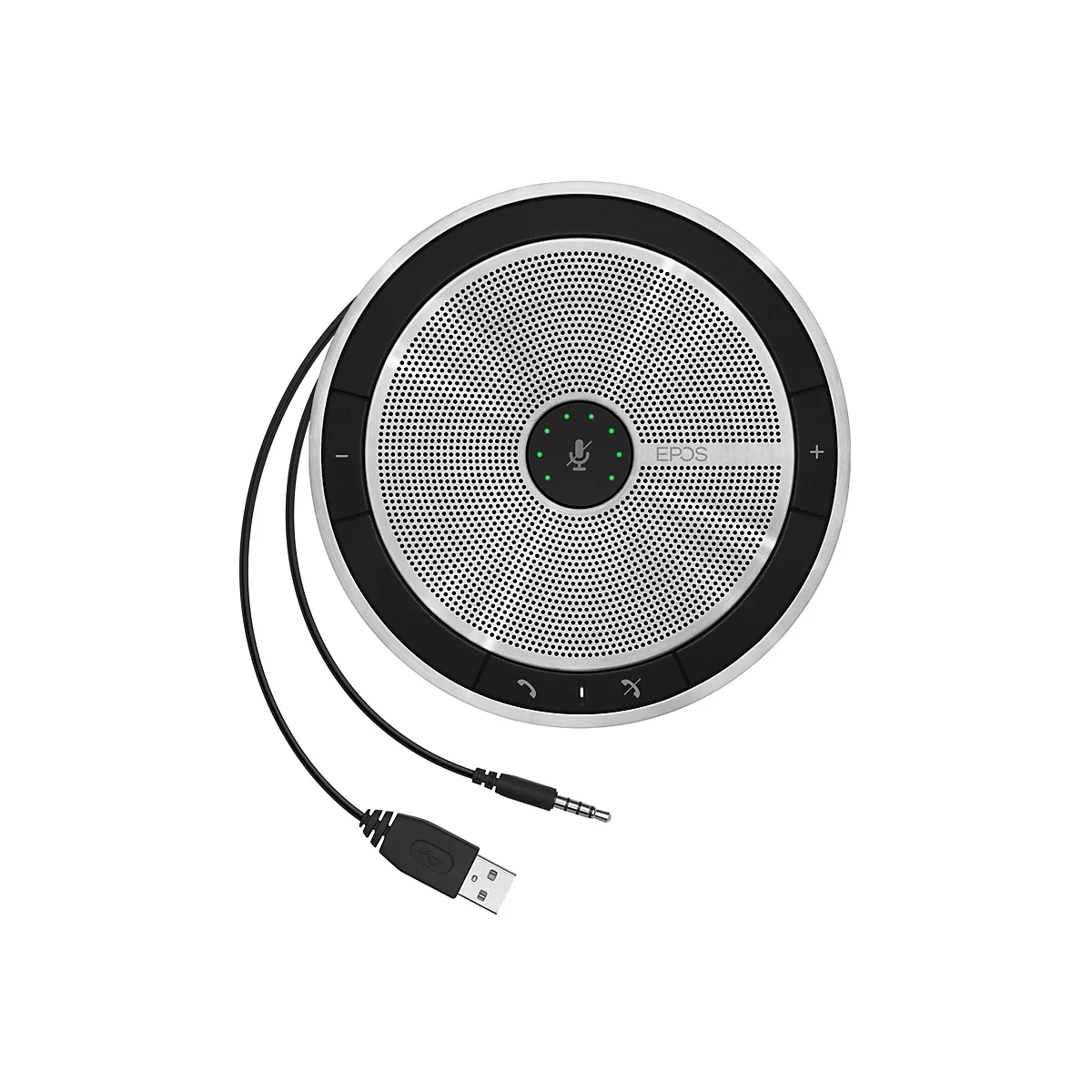 EPOS EXPAND SP 20 - Smarte Freisprecheinrichtung - kabelgebunden - USB, 3,5 mm Stecker - Schwarz, Silber - Zertifiziert für Skype für Unternehmen