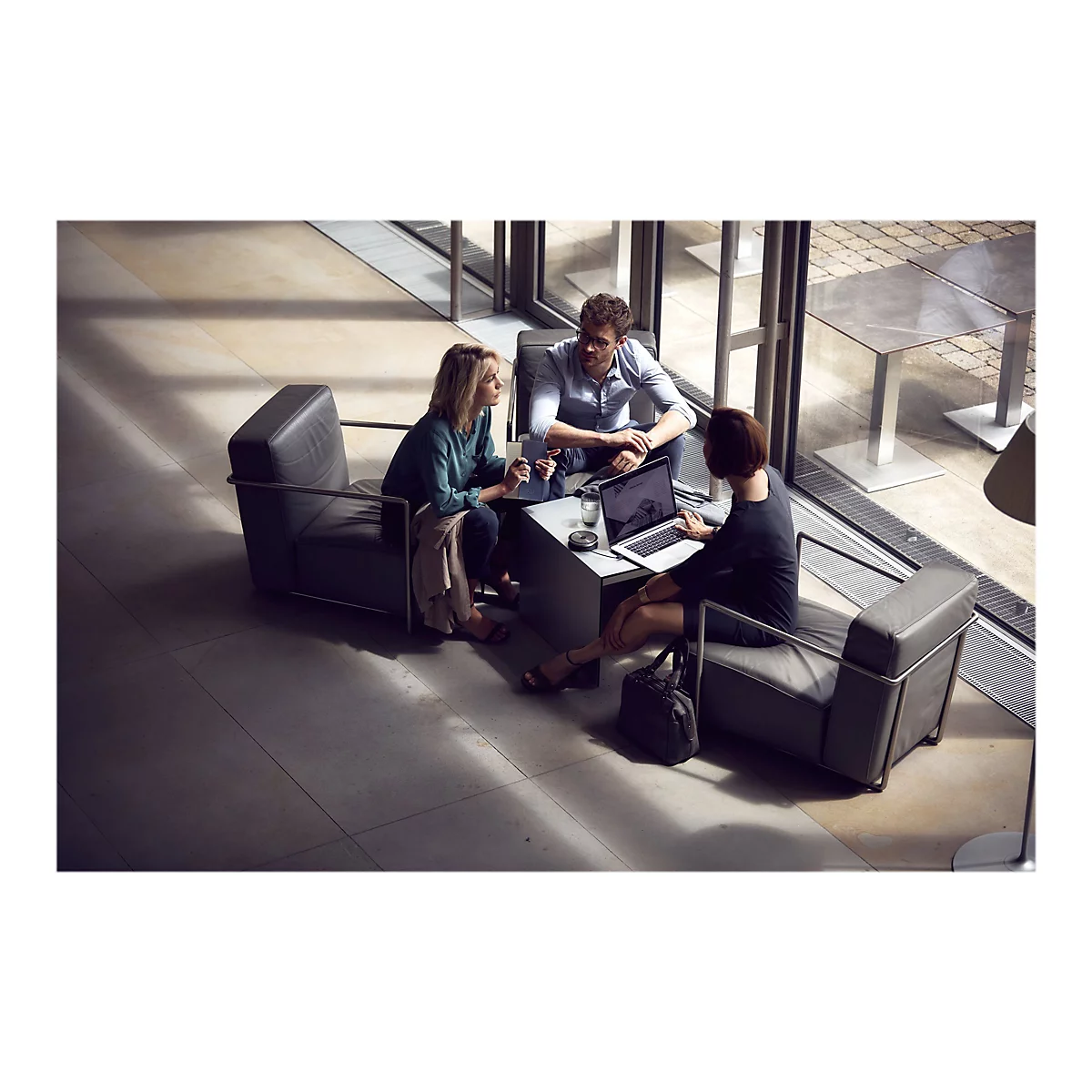 EPOS EXPAND SP 20 - Smarte Freisprecheinrichtung - kabelgebunden - USB, 3,5 mm Stecker - Schwarz, Silber - Zertifiziert für Skype für Unternehmen