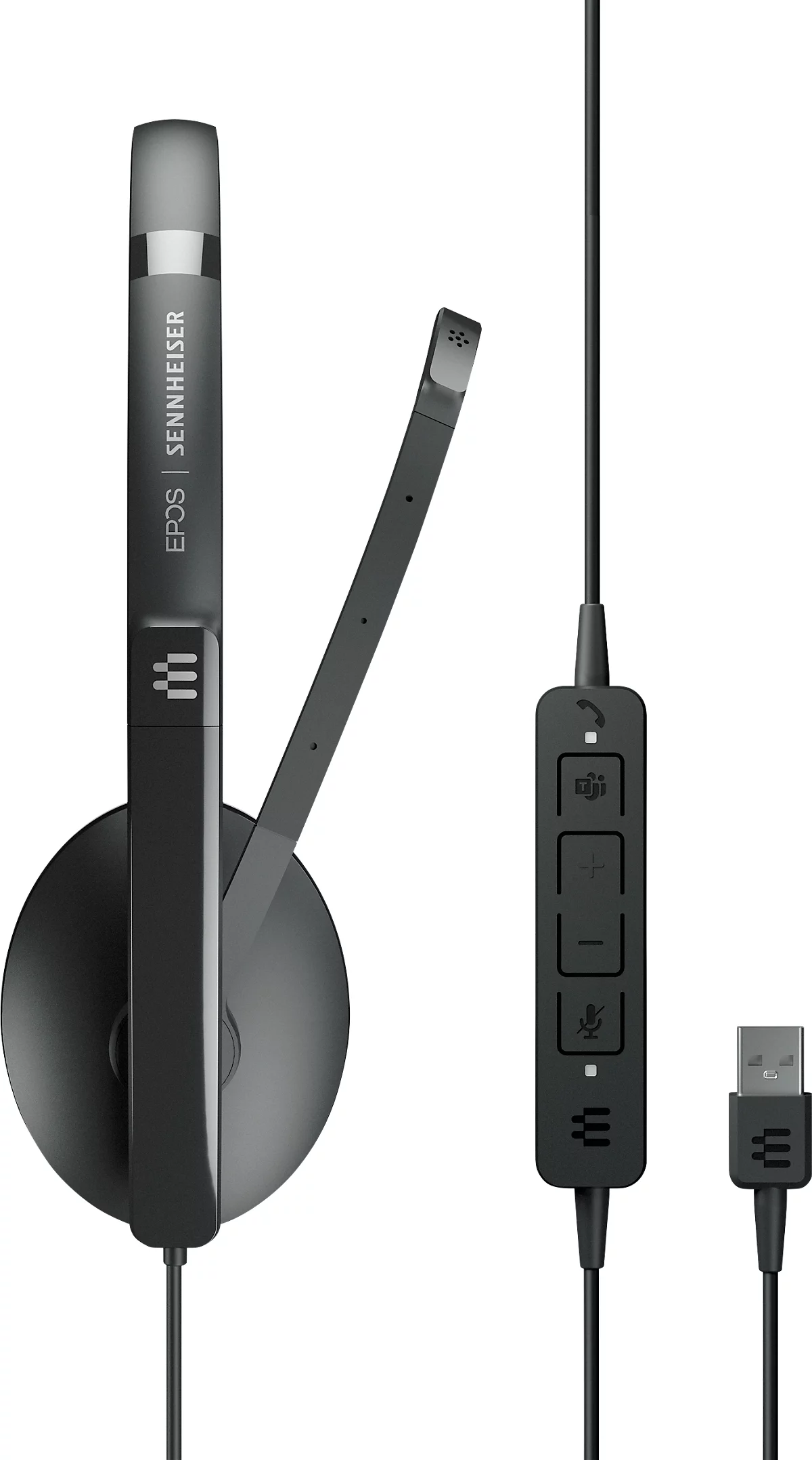 EPOS I SENNHEISER On-Ear ADAPT 160T USB II, USB A, binaural, faltbar, Microsoft Teams zertifiziert, schwarz 