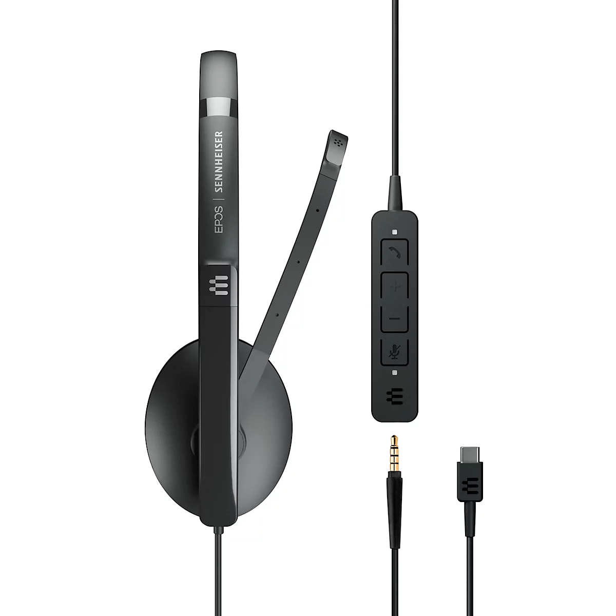 EPOS I SENNHEISER On-Ear ADAPT 165 USB-C II, 3,5-mm-Klinkenstecker, binaural, faltbar, UC-optimiert, schwarz 