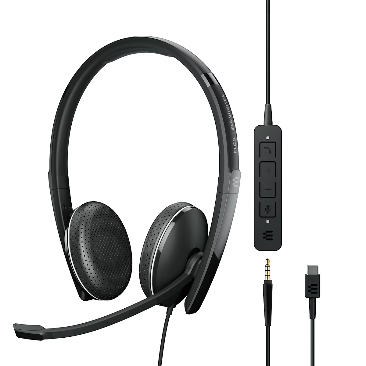 EPOS I SENNHEISER On-Ear ADAPT 165 USB-C II, 3,5-mm-Klinkenstecker, binaural, faltbar, UC-optimiert, schwarz 