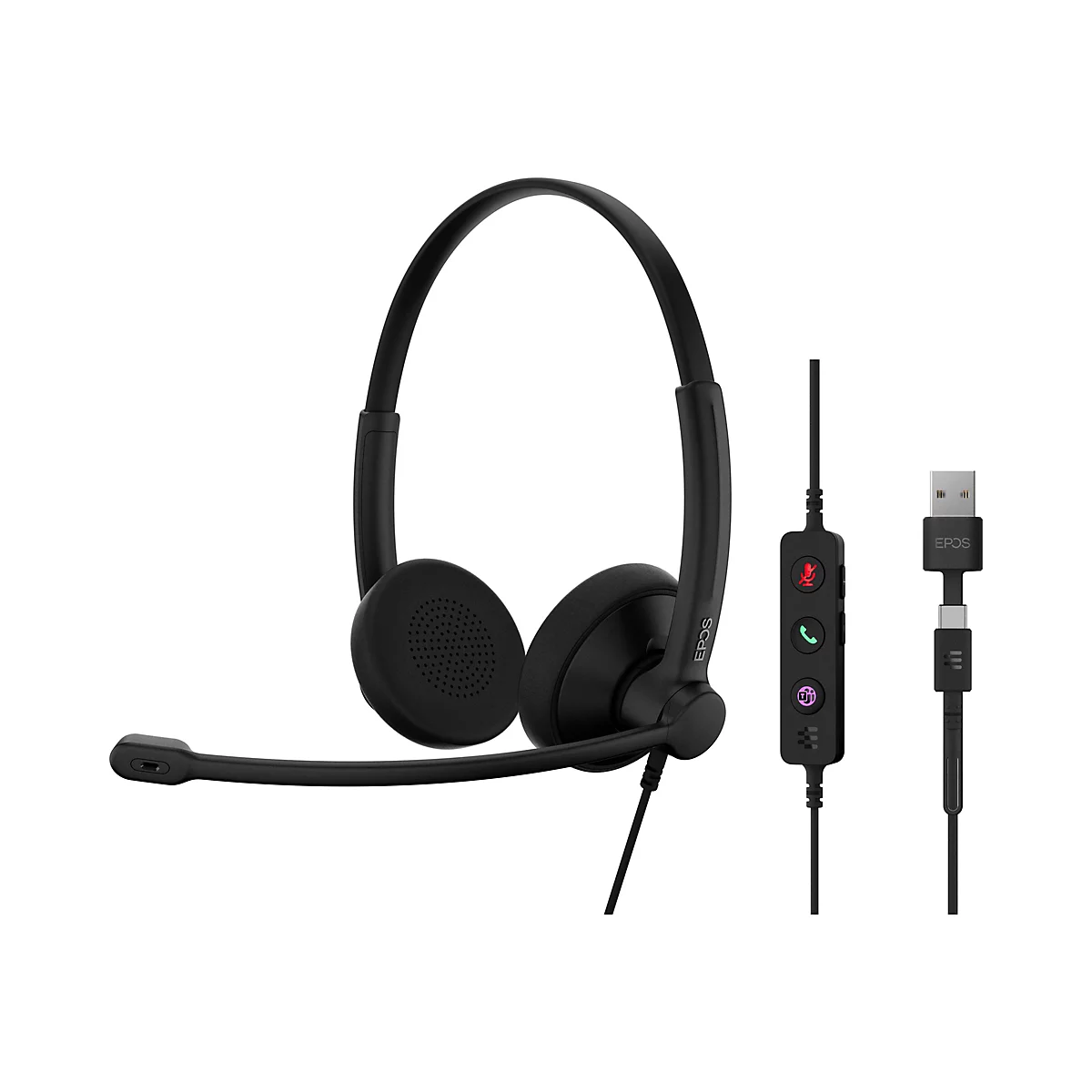EPOS IMPACT 100 Series - Headset - On-Ear - kabelgebunden - USB-A, USB-C - Schwarz