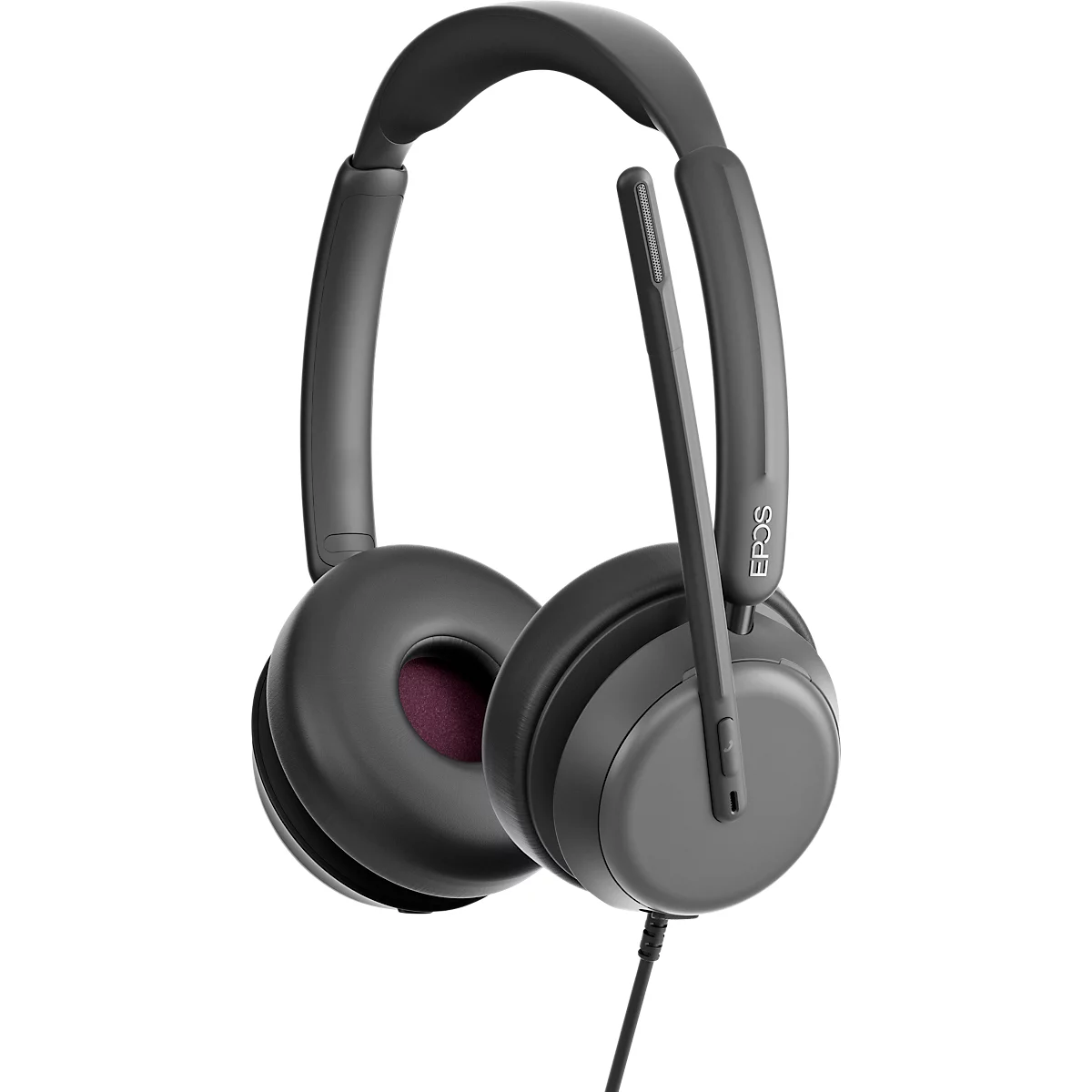 EPOS IMPACT 860 ANC headset, binauraal, bedraad, USB-C naar USB-A, UC-geoptimaliseerd, 4 microfoons + hybride adaptieve ANC, draagtas, zwart