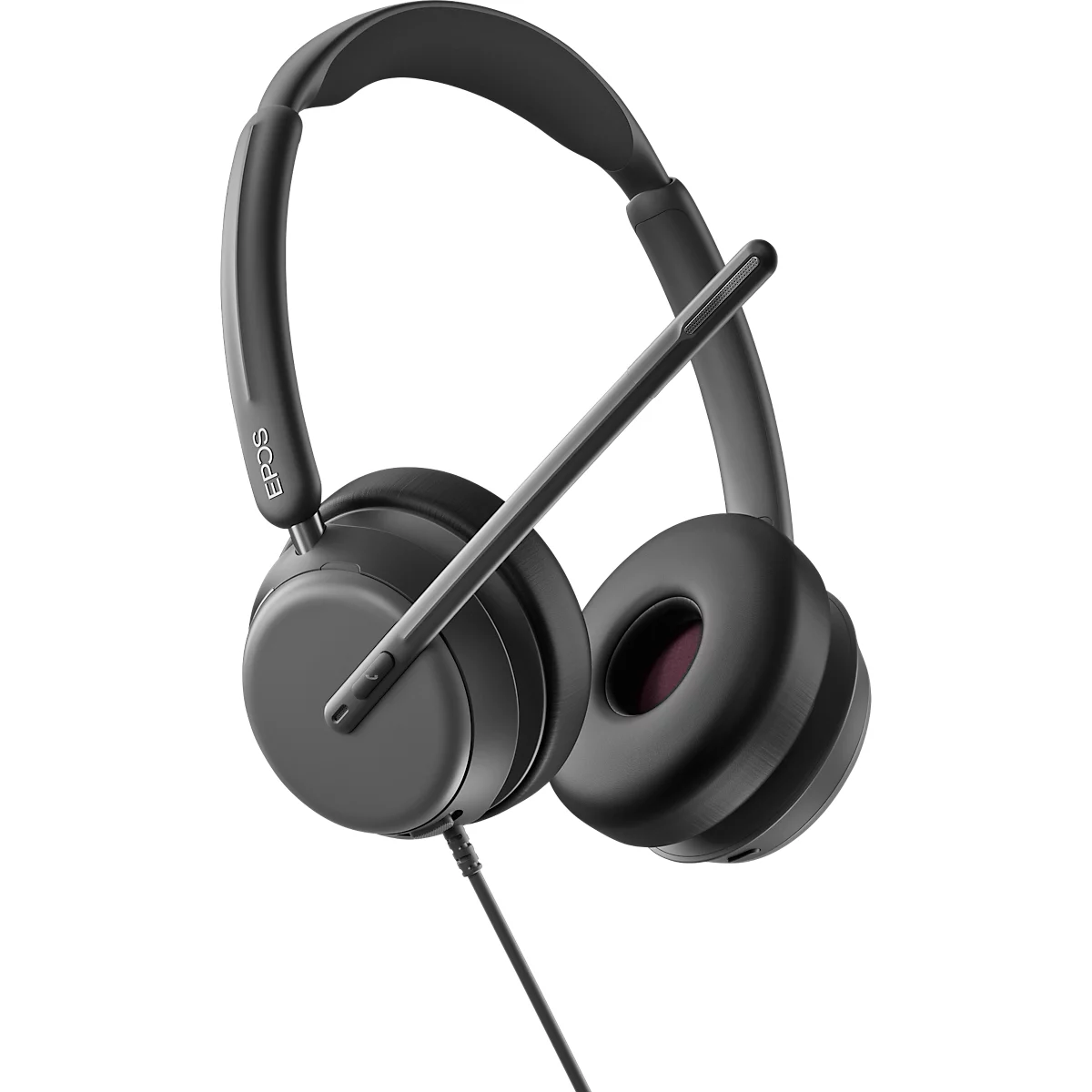 EPOS IMPACT 860 ANC headset, binauraal, bedraad, USB-C naar USB-A, UC-geoptimaliseerd, 4 microfoons + hybride adaptieve ANC, draagtas, zwart