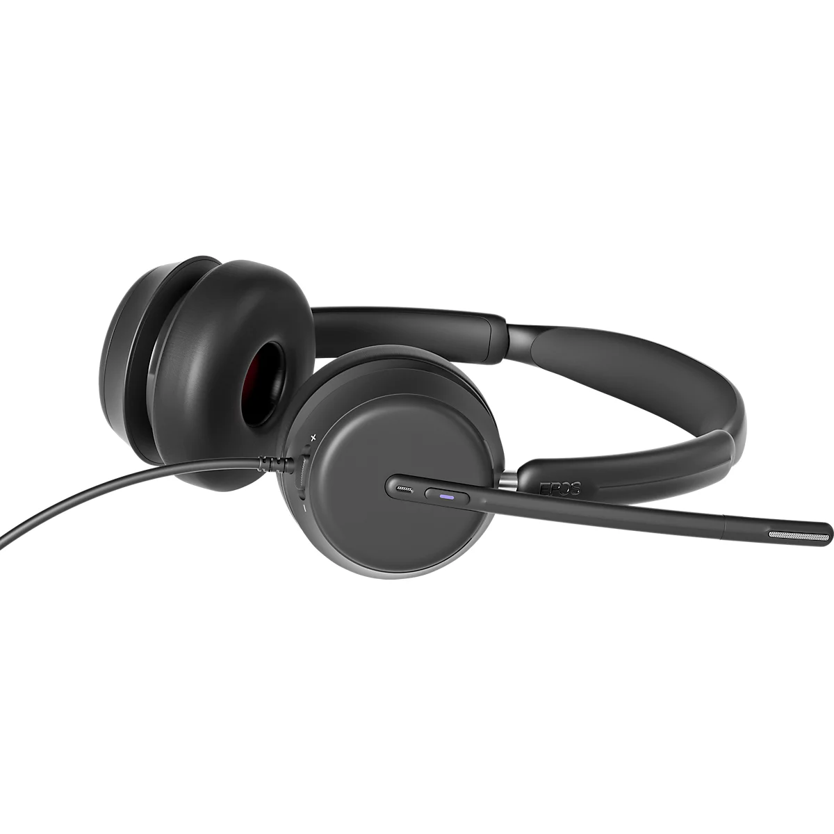 EPOS IMPACT 860T headset, binauraal, bedraad, USB-C naar USB-A, UC-geoptimaliseerd, gecertificeerd voor Microsoft Teams, 3 microfoons, draagtas, zwart