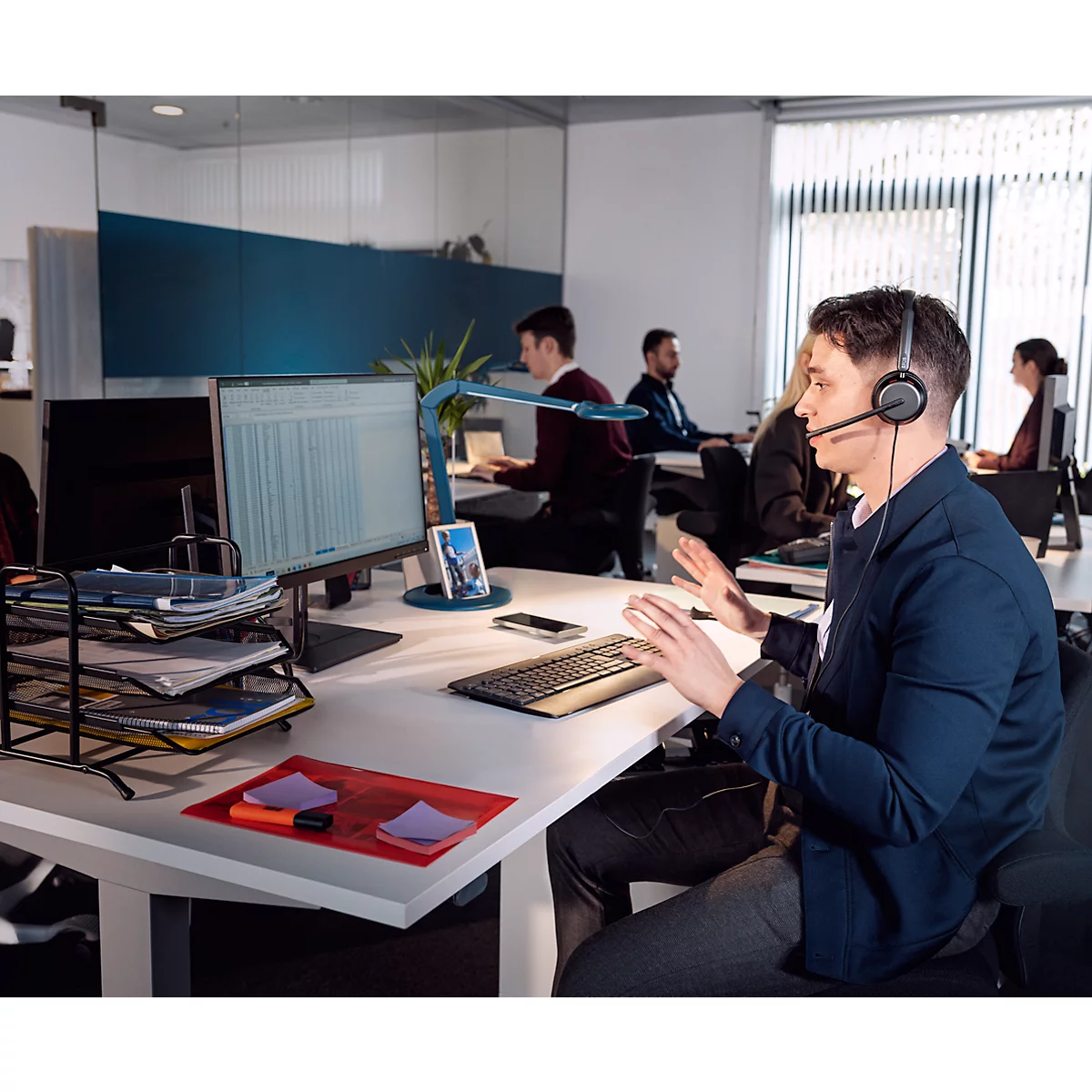 EPOS IMPACT 860T headset, binauraal, bedraad, USB-C naar USB-A, UC-geoptimaliseerd, gecertificeerd voor Microsoft Teams, 3 microfoons, draagtas, zwart