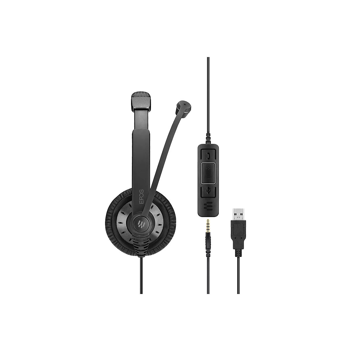 EPOS SC 75 USB MS - Headset - On-Ear - kabelgebunden - 3,5 mm Stecker, USB - Schwarz