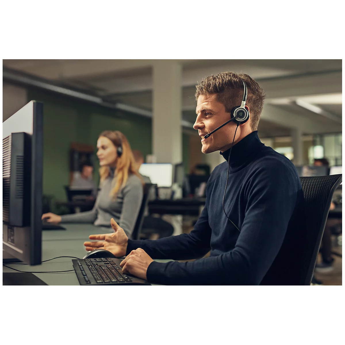 EPOS|Sennheiser Headset IMPACT SC 630 USB ML, kabelgebunden, monaural, In-Line Control, Transporttasche