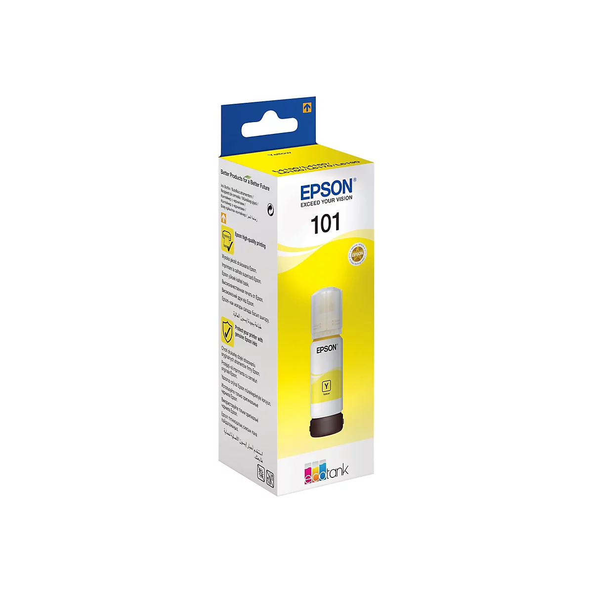 Epson 101 EcoTank Tintenflasche Gelb in Originalverpackung.