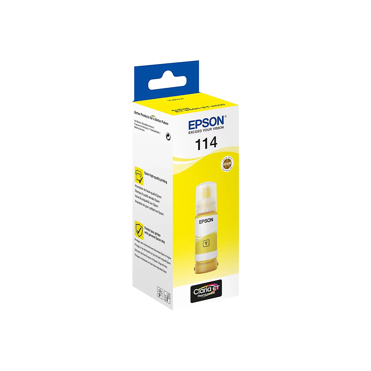 Epson 114 - 70 ml - Gelb - original - Nachfülltinte - für EcoTank ET-8500, ET-8550