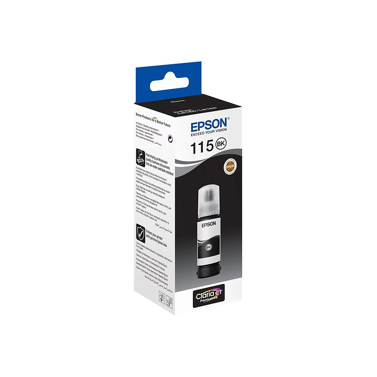 Epson 115 - 70 ml - Schwarz - original - Nachfülltinte - für Epson L8160, L8180; EcoTank L8160