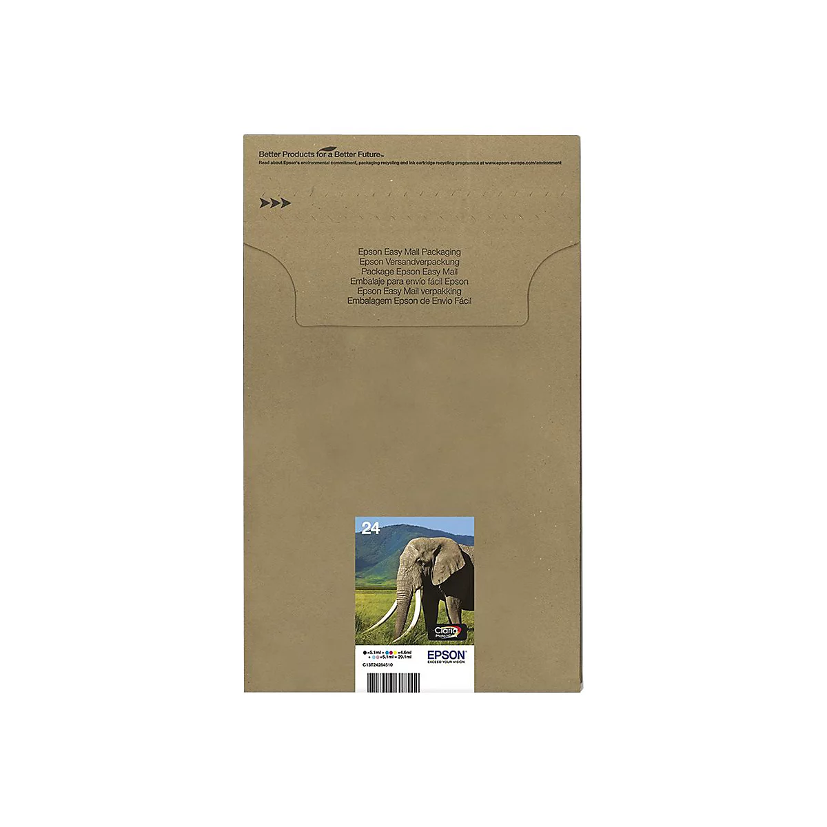 Epson 24 Multipack Easy Mail Packaging - 6er-Pack - Schwarz, Gelb, Cyan, Magenta, hellmagentafarben, hell Cyan - original - Tintenpatrone
