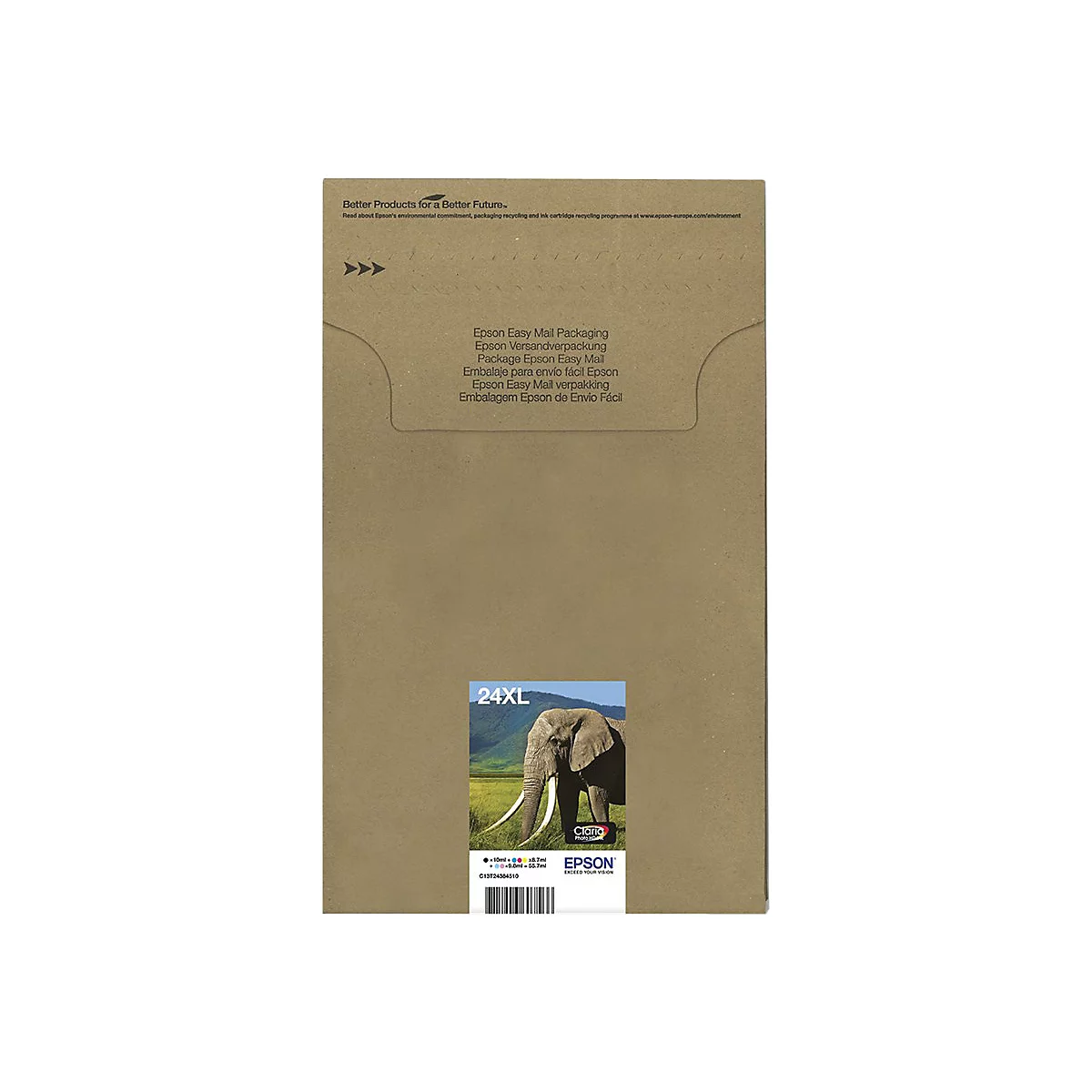 Epson 24XL Multipack Easy Mail Packaging - 6er-Pack - XL - Schwarz, Gelb, Cyan, Magenta, hellmagentafarben, hell Cyan - original - Tintenpatrone