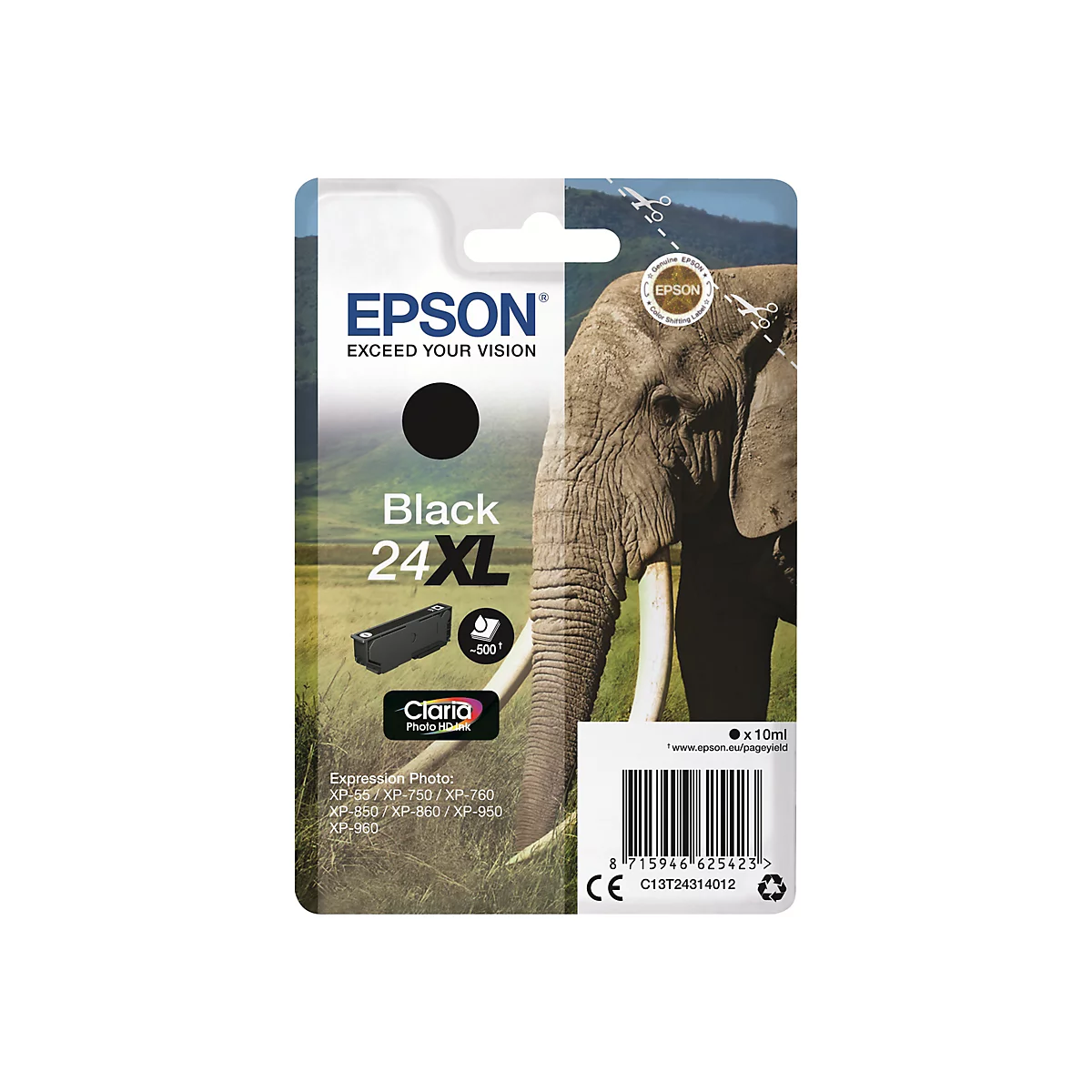 Epson 24XL - XL - Schwarz - original - Tintenpatrone