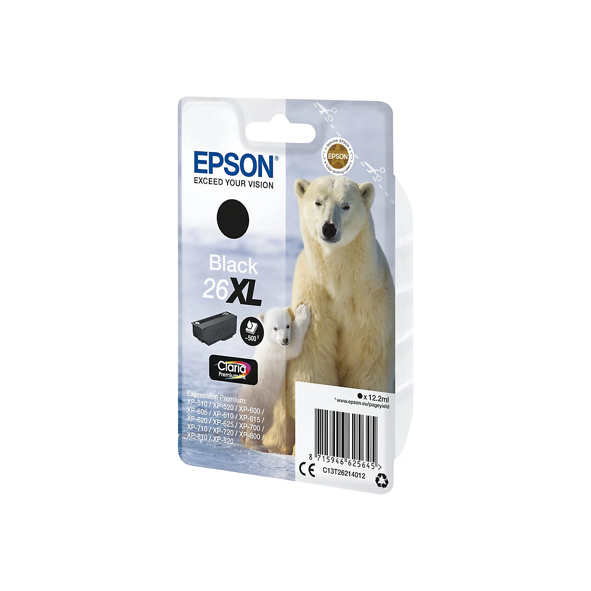 Epson 26XL - XL - Schwarz - original - Tintenpatrone