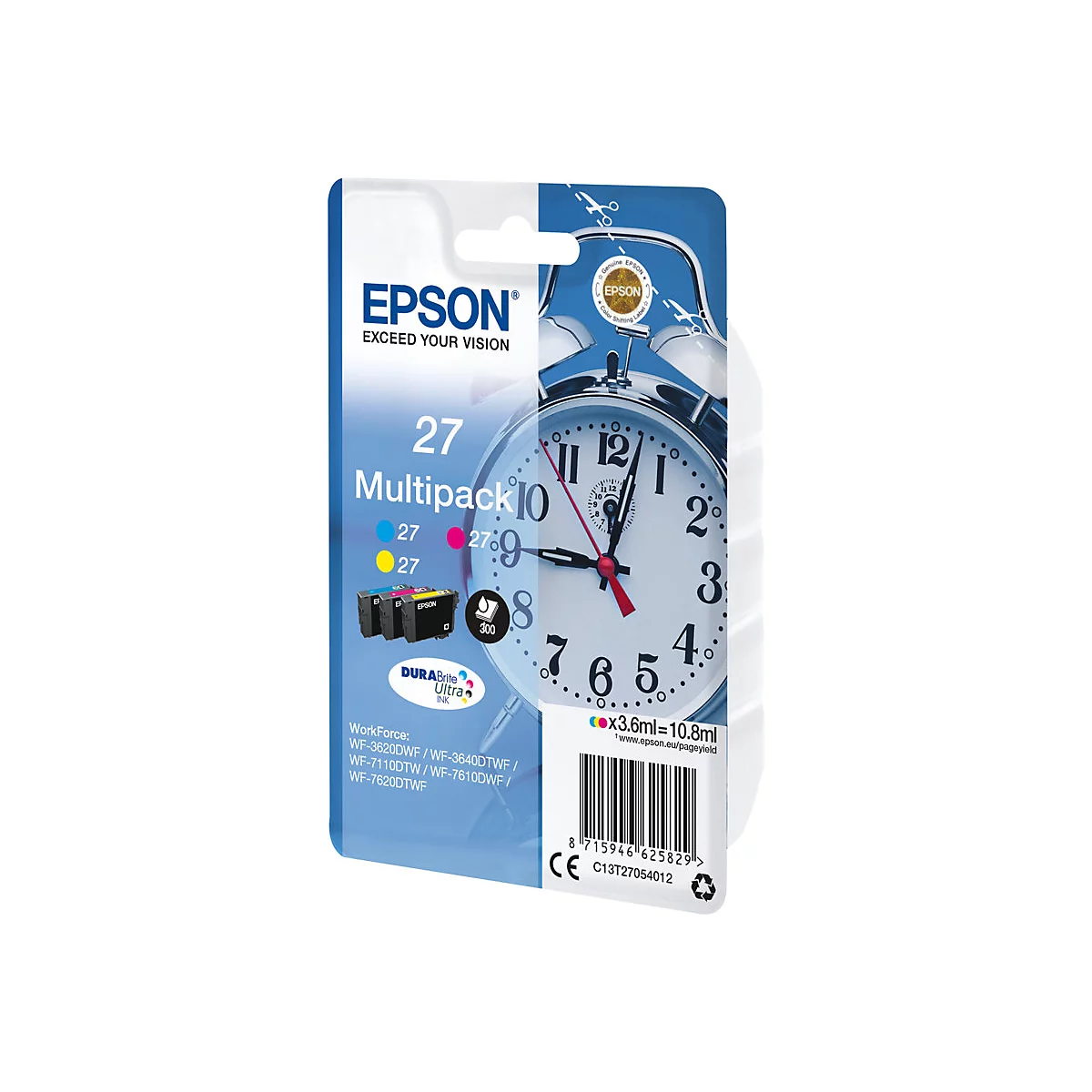 Epson 27 Multi-Pack - 3er-Pack - Gelb, Cyan, Magenta - original - Tintenpatrone