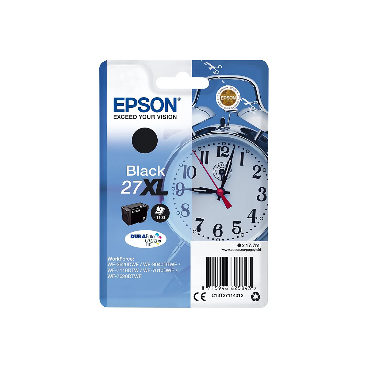 Epson 27XL - XL - Schwarz - original - Tintenpatrone