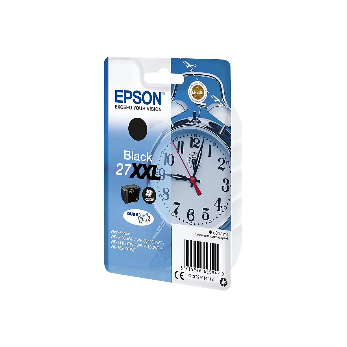 Epson 27XXL - XL - Schwarz - original - Tintenpatrone