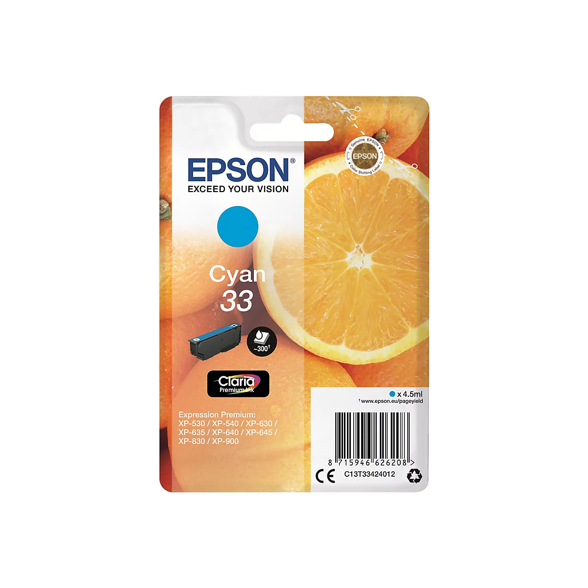 Epson 33 - Cyan - original - Tintenpatrone