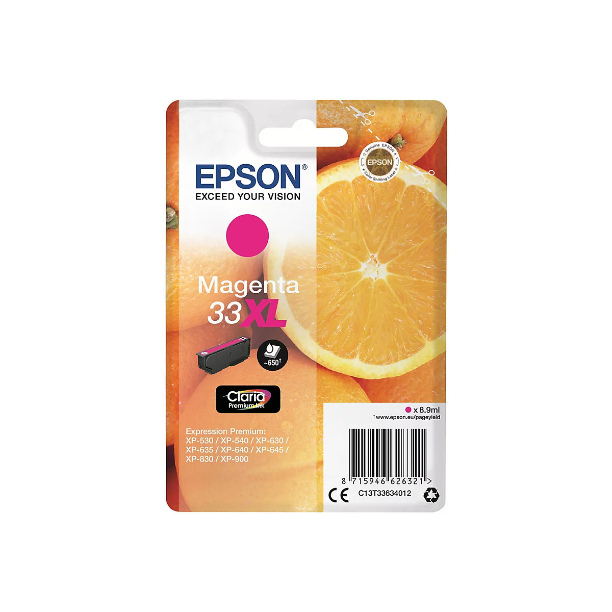 Epson 33XL - XL - Magenta - original - Tintenpatrone
